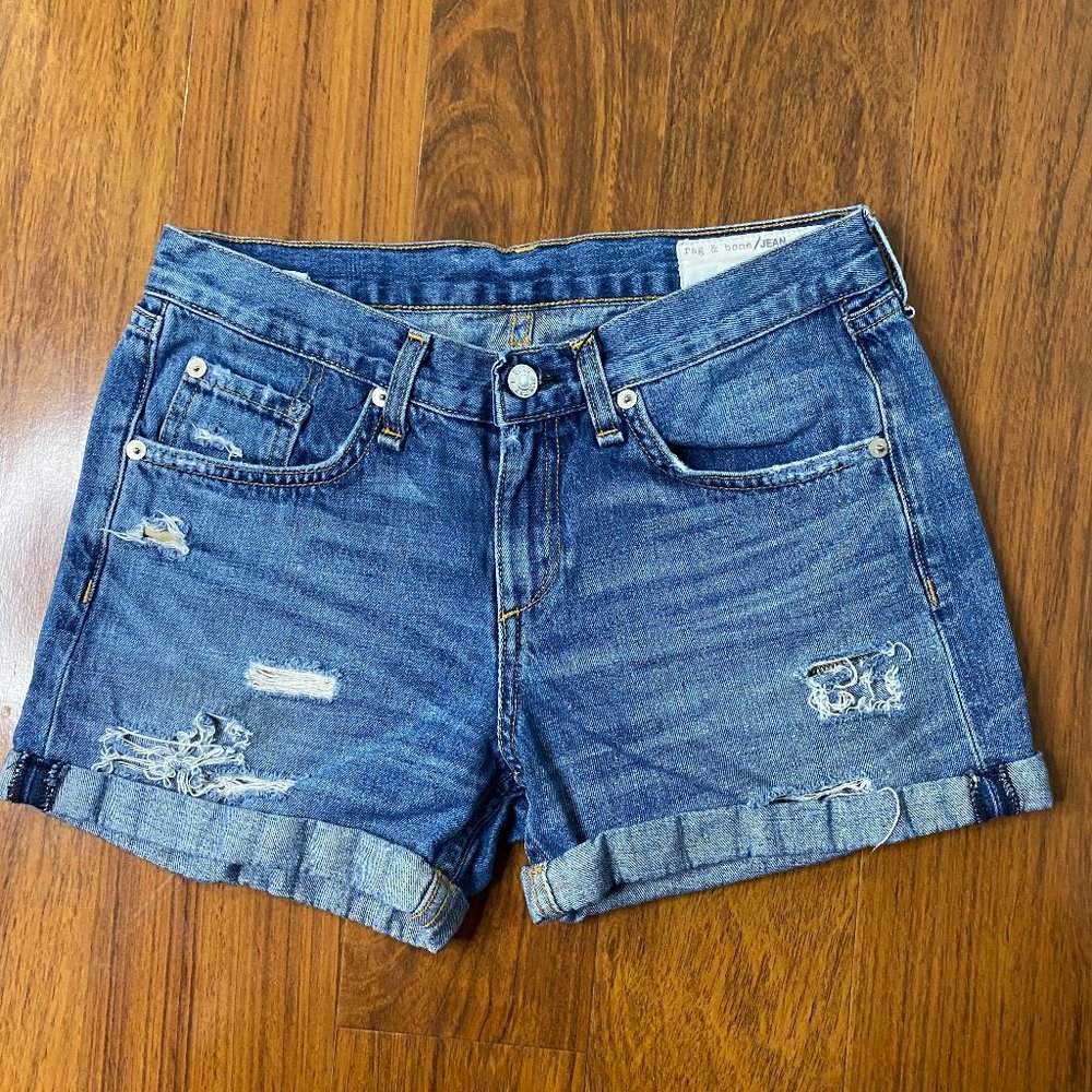 rag & bone Distressed Denim Jean Shorts Size 24